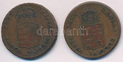 1848. 1kr Cu + 1849NB 1kr Cu T:2,2- ph.
Adamo B1, B1.1