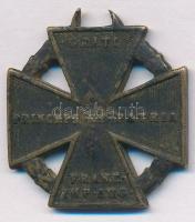 1814. "Kis Fém Hadseregkereszt (Ágyúkereszt)" Br kitüntetés mellszalag nélkül T:2- törött fül Habsburg Monarchy 1814. "Small Metal Army Cross (Cannon Cross)" Br decoration without ribbon C:VF broken ear  NMK 76.