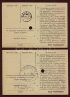 1946. Teljes pénztárjegy sor 10.000AP, 100.000AP, 1000.000AP, 10.000.000AP T:I-,II+