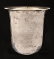 Antik ezüst (Ag.) serleg ( csak a felső rész) talapzat nélkül, D.E.A 1861 felirattal, belül kopott aranyozással, jelzés nélkül, m:10,5 cm, d:11 cm, nettó:162 g