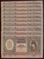 1943. 1000P (10x) egymásutáni sorszámokkal T:I