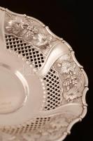 Ezüst áttört tálka, "Greggio", Ag., nettó:27,4gr., jelzett, d:9cm / Silver bowl, "Gre...