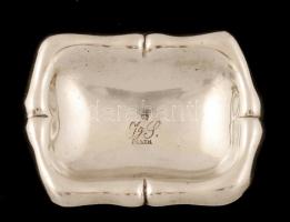 Ezüst áttört tálka, Pesth, monogramos,  Ag., nettó:272,2gr., jelzett, 5x6cm / Silver bowl, Pesth, Ag, net.. 22,2gr, marked, 5x6cm