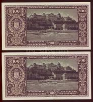 1945. 100P (4x) 2 részletben egymásutáni sorszámokkal T:I
