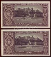 1945. 100P (4x) 2 részletben egymásutáni sorszámokkal T:I