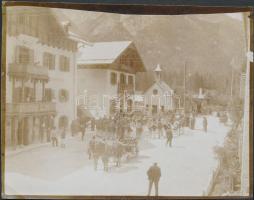 1900 Schluderbach(Carbonin), Dél-Tirol, fotó, 9x12 cm / Schluderbach(Carbonin), Italy, vintage photo, 9x12 cm