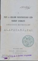 1896 A testi és szellemi fogyatkozásban szenvedőket gyámolító országos egyesület alapszabályai, pp.:13, 19x12cm