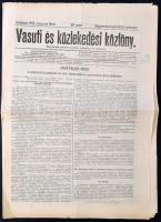 1912 Vasuti és közlekedési közlöny, 38x26cm