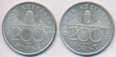 1993. 200Ft Ag "MNB" (2x) T:2