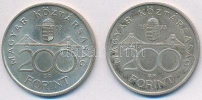 1993. 200Ft Ag "MNB" (2x) T:2