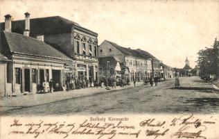 Székelykeresztúr, Főtér, Lengyel László üzlete; kapható Lengyel László cégnél / main square (fl)