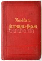 Karl Baedeker: Österreich-Ungarn nebst Cetinje, Belgrad, Bukarest. Handbuch für reisende. Leipzig,1910, Karl Baedeker, XXII+16+578 p. 28. kiadás. Kiadói aranyozott egészvászon kötés, festett lapélekkel. Térképekkel illusztrálva. Német nyelven. A borító kopott, sérült. Egy térkép az elejéről hiányzik. / Cloth binding, in german language. Twenty-eighth edition. The cover is and worn. One map lost.