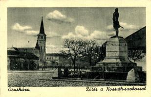 Orosháza, Fő tér, Kossuth szobor (fa)
