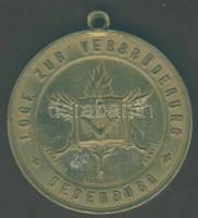Cca 1900. Szabadkőműves Br érem "Soproni Páholy" T:2