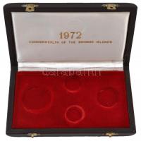 Bahama-szigetek 1972. "Bahama-szigetek Nemzetközössége" feliratú érmetartó tok, bőr borítá...