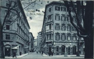 Fiume, Rijeka. Via A. Volt, shops