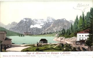 Lago Misurina col Sorapis e Antelao (Tirol) Hotel Misurina