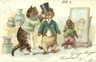 1899 Cats, Theo Stroefer&#039;s Kunstverlag litho