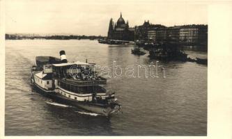 Zsófia gőzhajó - 2 db fotó képeslap / Hungarian commercial ships on two photo postcards