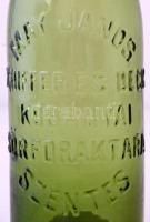 Hibátlan sörös palack "May János Schiffer és Beck kőbányai sörfőraktára Szentes"  feliratt...