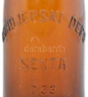 Sörös palack apró hibákkal "Dundjerski Senta"  felirattal, 0.33l,  m:25 cm