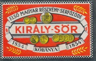 Király sör (Kőbánya) sörcímke