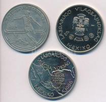 1982. 100Ft "Labdarúgó VB 1982" + 1985. 100Ft "Mexikói Labdarúgó VB" (2xklf) T:B...