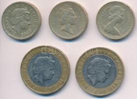 Nagy-Britannia 1983-2003. 1Ł (3x) + 2Ł (2x) T:2,2-
Great Britain 1983-2003. 1 Pound (3x) + 2 Pounds...