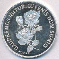 DN "Ballagásunk emlékére / Gaudeamus igitur, iuvenes dum sumus" jelzett Ag emlékérem graví...