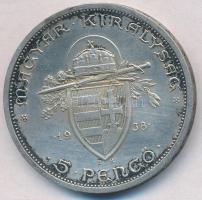 1938. 5P Ag "Szent István" T:2, 2- patina