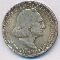 1936. 2P Ag "Liszt Ferenc" T:2 patina