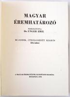 Dr. Unger Emil: Magyar éremhatározó I-II-III. kötet. Budapest, MÉE, 1974-1976. használt állapotban