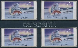 Fox automatic stamps 4 values, Róka automata bélyeg 4 klf érték kis számmal