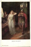 Tristan und Isolde, Richard Wagner-Zyklus, Ferdinand Leeke No. 984 / Wangers opera illustration, art postcard s: M. Munk (fa)