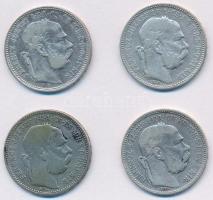 1893KB-1896KB 1K Ag (4x) klf évszám T:2-,3
Adamo K5