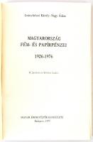Leányfalusi Károly-Nagy Ádám: Magyarország fém- és papírpénzei 1926-1976. Budapest, Magyar Éremgyűjt...