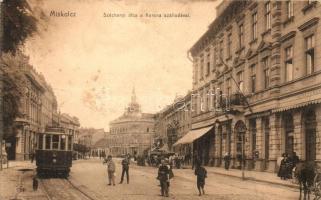 Miskolc, Széchenyi utca, Korona szálló, villamos (fl)