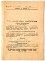 cca 1950 Kiskereskedelmi kollektív szerződés kivonata, pp.:16, 20x15cm