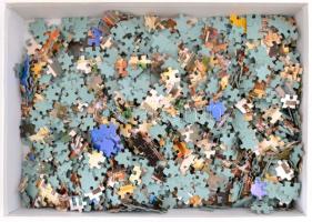 Olasz kikötőt ábrázoló Play Times kirakó, 90x60 cm., megszámolatlan, eredeti dobozában, 41x29 cm