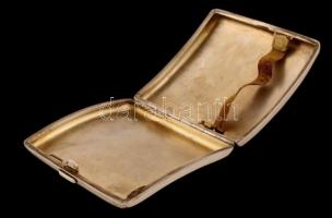 1903-1904 Ezüst (Ag.) cigarettatárca tiszti(?) aláírásokkal (Okolicsányi, Waldstein, stb.), jelzett,...