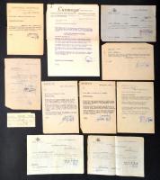 cca 1940-51 Meinl Gyula Kávébehozatali részvénytársaság vegyes iratai, cca 25db+ néhány a céggel kap...