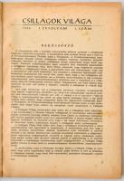 cca 1956 Csillagok Világa. I évfolyam első szám!  pp.:72, 24x17cm