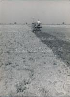 cca 1940 Korschelt Miklós (1900-1982): Tavaszi szántás, 2 db feliratozott vintage fotóművészeti alkotás, a szerző hagyatékából, 24x18 cm