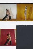 cca 1972 Akrobata táncospár a műteremben, 13 db korabeli negatívról készült mai nagyítás, 10x15 cm