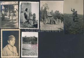 Cserkész tétel, különböző forrásokból származó, cserkészeket ábrázoló képek, 13 db vintage fotó, 5x8...