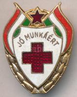 ~1960-1980. "Jó munkáért" zománcozott fém, Vöröskeresztes jelvény T:2