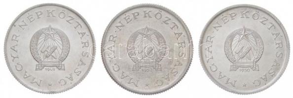1949-1952. 1Ft Al "Rákosi-címer" (3xklf) T:1,1-
Adamo F6.1