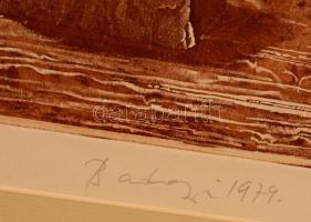 Badacsonyi Sándor (1949-): Csendélet. Rézkarc, papír, jelzett,  30×27  cm