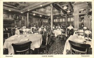 SS Conte Rosso, Italian ocean liner, ship restaurant interior (EK)