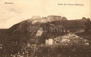 Suceava, Suczawa, Szőcsvásár; Ruine des Fürsten Schlosses / castle ruins (vágott / cut)